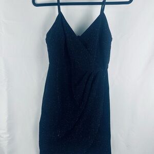 Altar'd State Sparkling Black Mini Dress